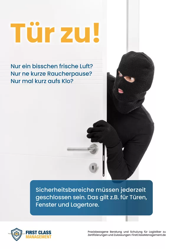 Poster Sicherheitskultur zum Thema: Sicherheitsbereiche